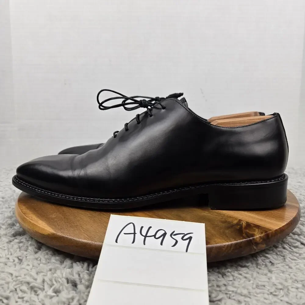 Mezlan Mens 10.5M Enterprise Blue Leather Whole Cut Business Oxford Dress Shoe